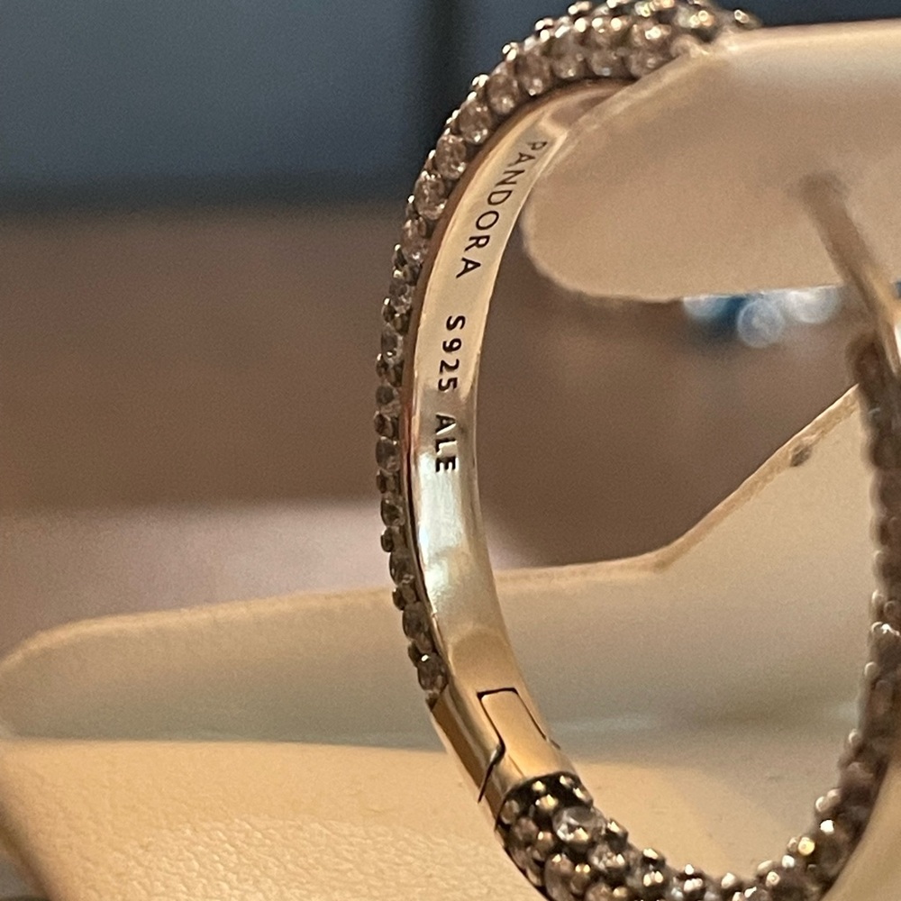 Nib Authentic Pandora Timeless Pave Single Row Ea… - image 4